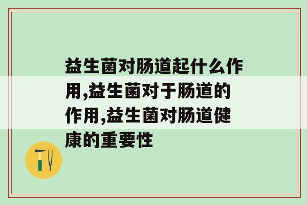 益生菌对肠道起什么作用？别把肠道不适放任不管