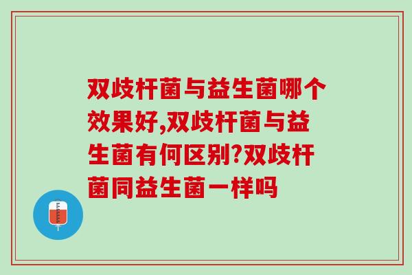 双歧杆菌与益生菌哪个效果好？划重点！