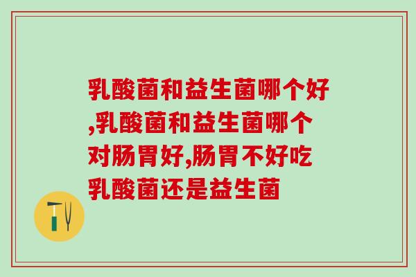 乳酸菌和益生菌哪个好