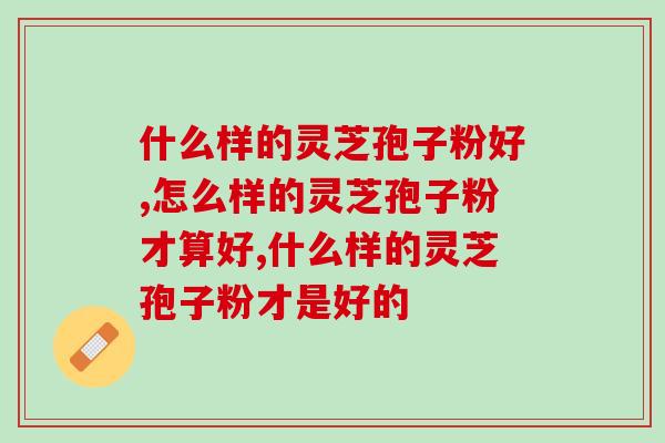 什么样的灵芝孢子粉好，快看看你知道多少！