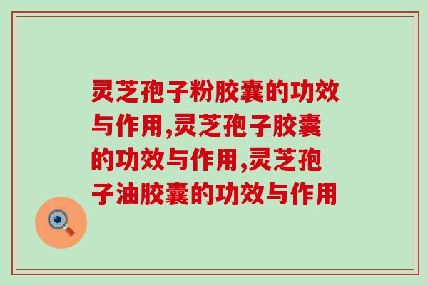 灵芝孢子粉胶囊的功效与作用是什么？这个地方你知道吗？
