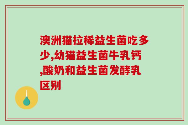 猫咪应激喝什么益生菌(缓解猫咪应激，益生菌是最佳选择)