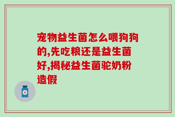 小狗益生菌怎么喂比较好(小狗的益生菌如何正确喂养)