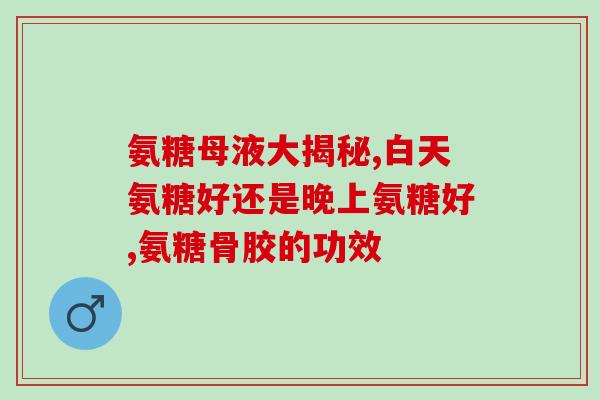 氨糖en(新标题：氨基葡萄糖的功效与用途)