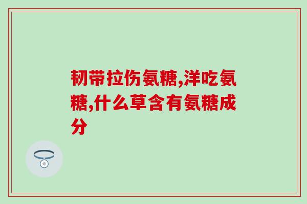 啥氨糖好(哪种氨糖最好？——氨糖选购指南)