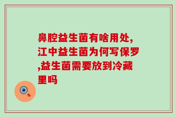 益生菌的基本功能有哪些(益生菌的主要功效及作用简介