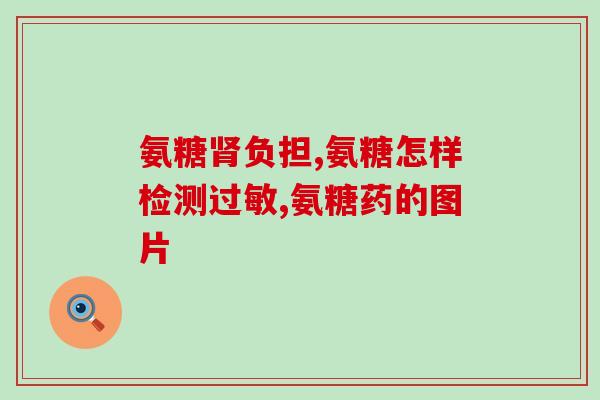 吃氨糖还可以吃其他的药吗(可以与其他药物一起使用的氨糖)