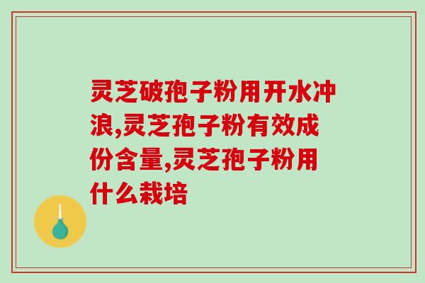 白天吃灵芝孢子粉？破壁灵芝孢子粉每天服用几次，每次服多少