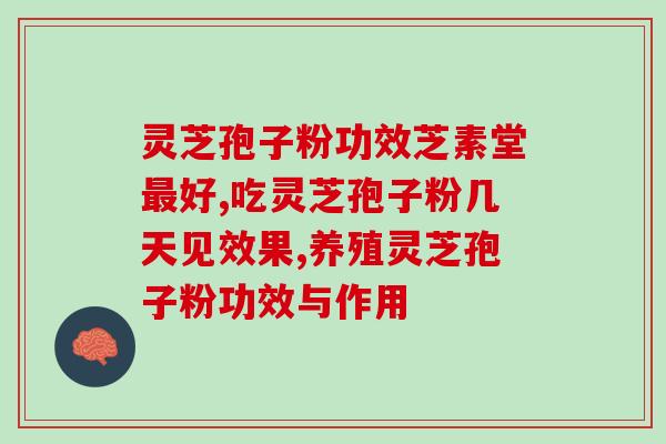 破壁灵芝孢子粉的效与作用？灵芝孢子粉的功效和作用是什么