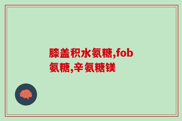 氨糖n29(氨糖N29，改善关节健康的有效治疗方法)