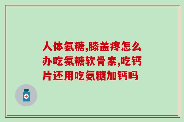钙尔奇安氨糖软骨素作用(钙尔奇安氨糖软骨素：维护关节健康的有效成分)
