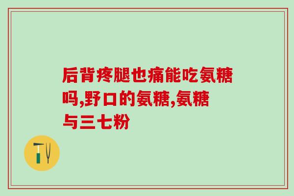 金动力氨糖怎么样(金动力氨糖的功效及使用方法介绍)