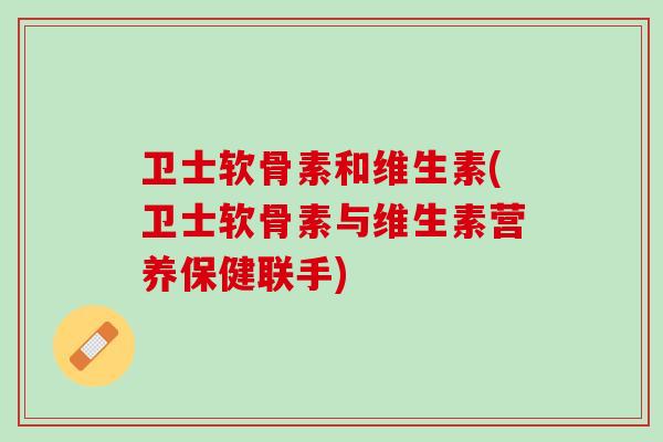 卫士软骨素和维生素(卫士软骨素与维生素营养保健联手)