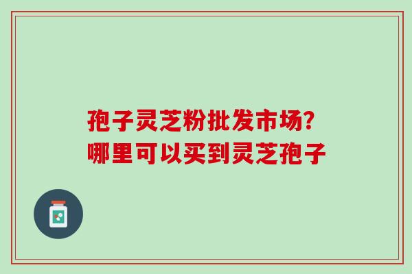 孢子灵芝粉批发市场？哪里可以买到灵芝孢子