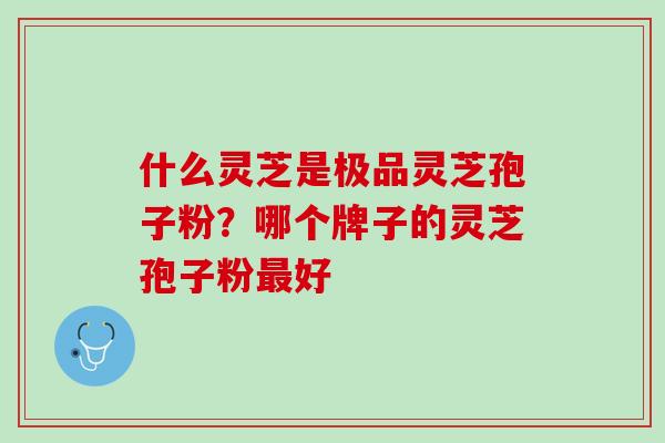 什么灵芝是极品灵芝孢子粉？哪个牌子的灵芝孢子粉最好