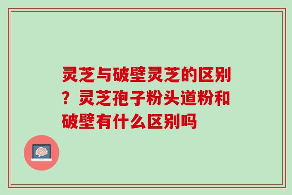 灵芝与破壁灵芝的区别？灵芝孢子粉头道粉和破壁有什么区别吗