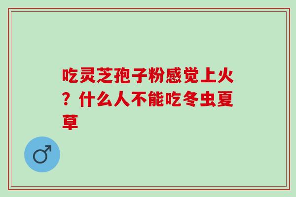 吃灵芝孢子粉感觉上火？什么人不能吃冬虫夏草