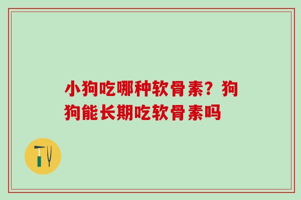 小狗吃哪种软骨素？狗狗能长期吃软骨素吗