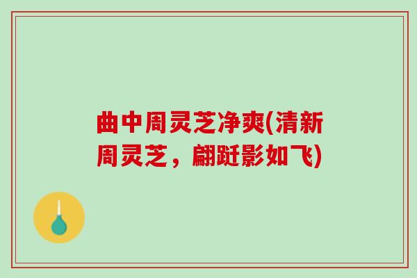 曲中周灵芝净爽(清新周灵芝，翩跹影如飞)