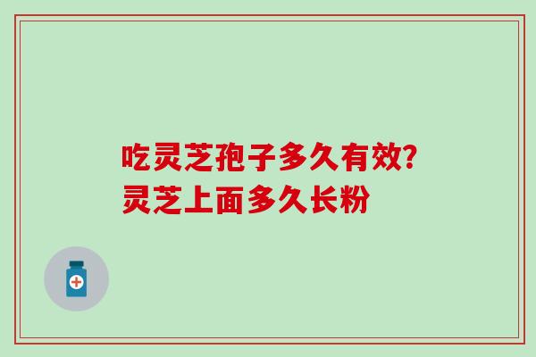 吃灵芝孢子多久有效？灵芝上面多久长粉