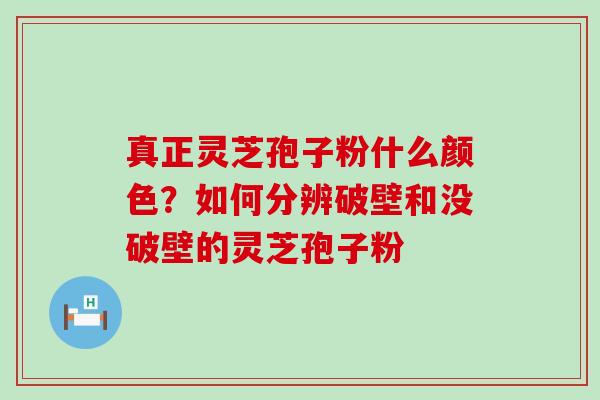 真正灵芝孢子粉什么颜色？如何分辨破壁和没破壁的灵芝孢子粉