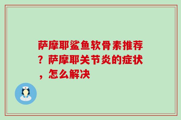 萨摩耶鲨鱼软骨素推荐？萨摩耶关节炎的症状，怎么解决