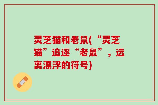 灵芝猫和老鼠(“灵芝猫”追逐“老鼠”，远离漂浮的符号)