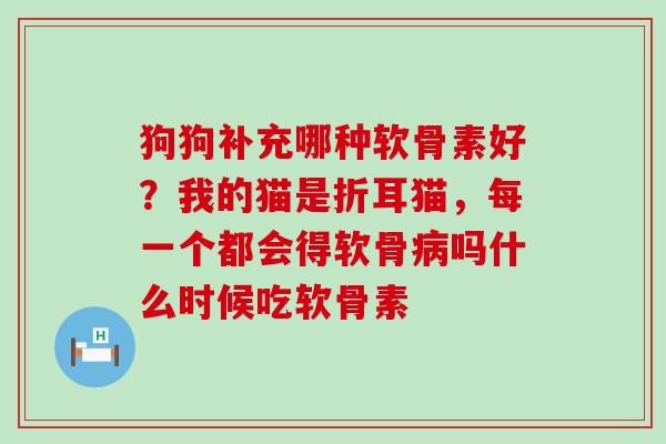 狗狗补充哪种软骨素好？我的猫是折耳猫，每一个都会得软骨病吗什么时候吃软骨素