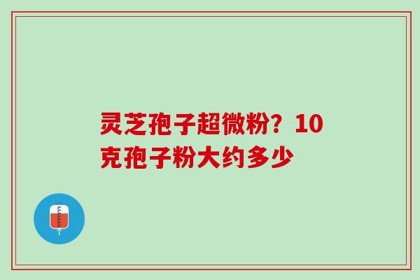 灵芝孢子超微粉？10克孢子粉大约多少