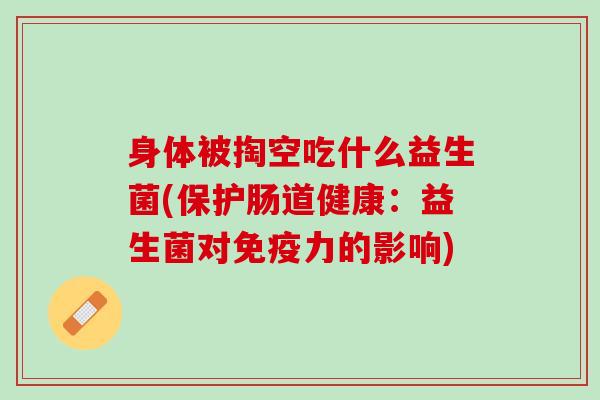 身体被掏空吃什么益生菌(保护肠道健康：益生菌对免疫力的影响)