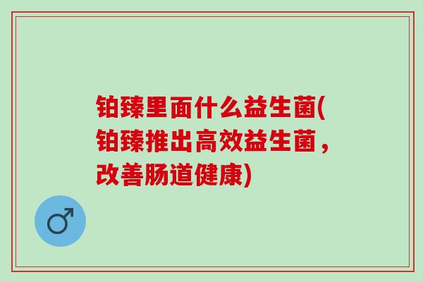 铂臻里面什么益生菌(铂臻推出高效益生菌,改善肠道健康) 铂臻里面什么益生菌(铂臻推出高效益生菌,改善肠道健康)