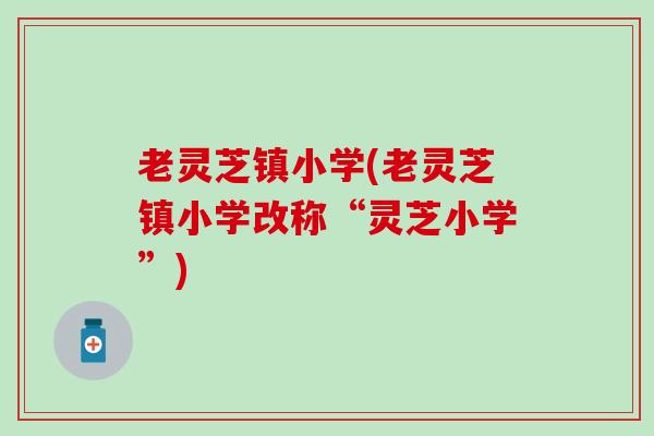 老灵芝镇小学(老灵芝镇小学改称“灵芝小学”)