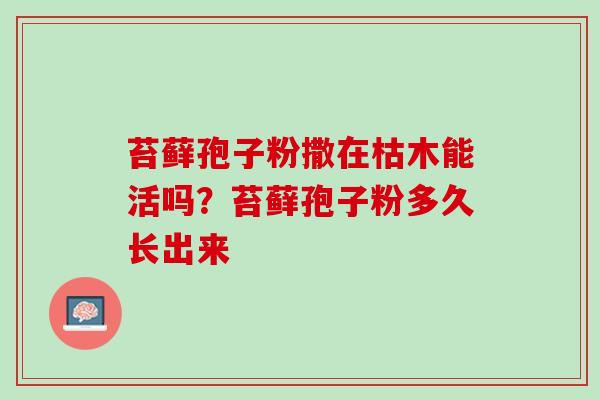 苔藓孢子粉撒在枯木能活吗？苔藓孢子粉多久长出来
