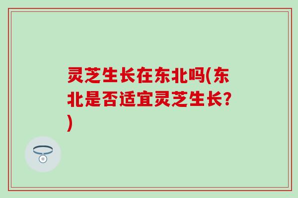 灵芝生长在东北吗(东北是否适宜灵芝生长？)