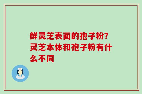 鲜灵芝表面的孢子粉？灵芝本体和孢子粉有什么不同