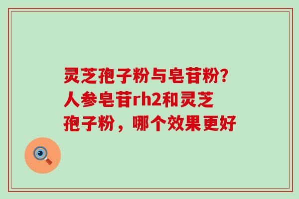 灵芝孢子粉与皂苷粉？人参皂苷rh2和灵芝孢子粉，哪个效果更好