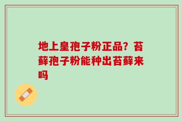 地上皇孢子粉正品？苔藓孢子粉能种出苔藓来吗