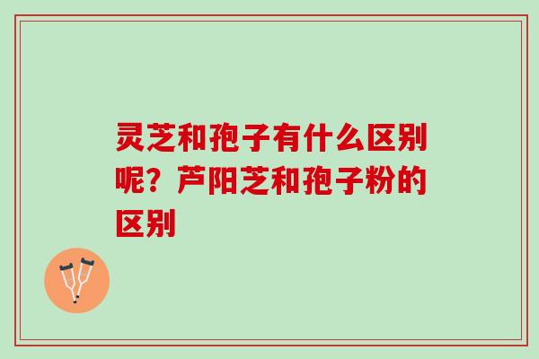 灵芝和孢子有什么区别呢？芦阳芝和孢子粉的区别
