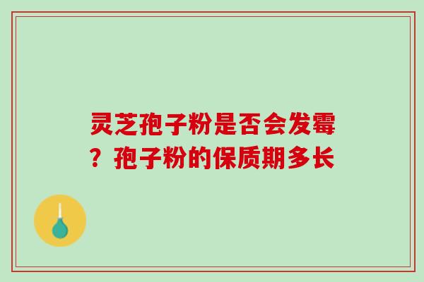 灵芝孢子粉是否会发霉？孢子粉的保质期多长