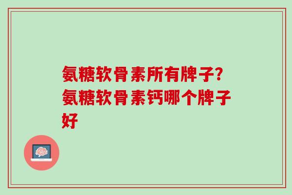 氨糖软骨素所有牌子？氨糖软骨素钙哪个牌子好
