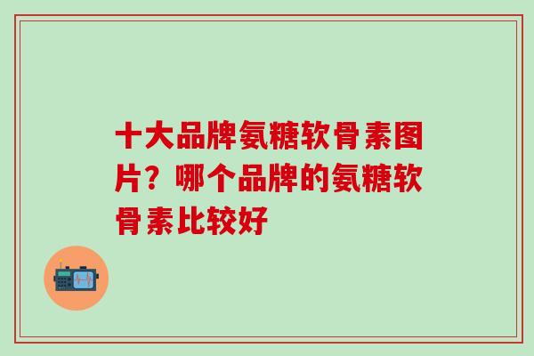 十大品牌氨糖软骨素图片？哪个品牌的氨糖软骨素比较好