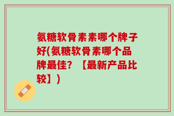 氨糖软骨素素哪个牌子好(氨糖软骨素哪个品牌最佳？【最新产品比较】)