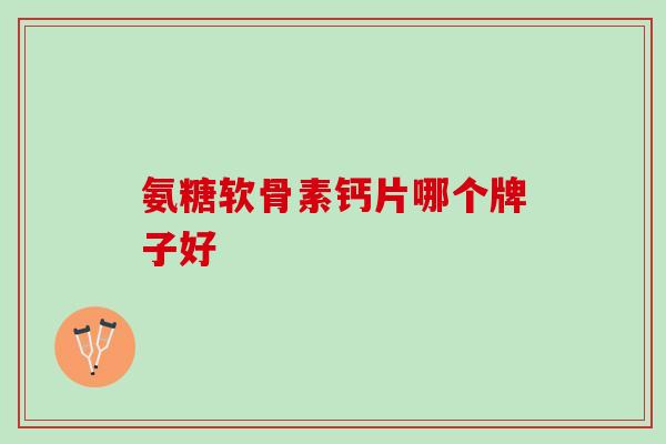 氨糖软骨素钙片哪个牌子好