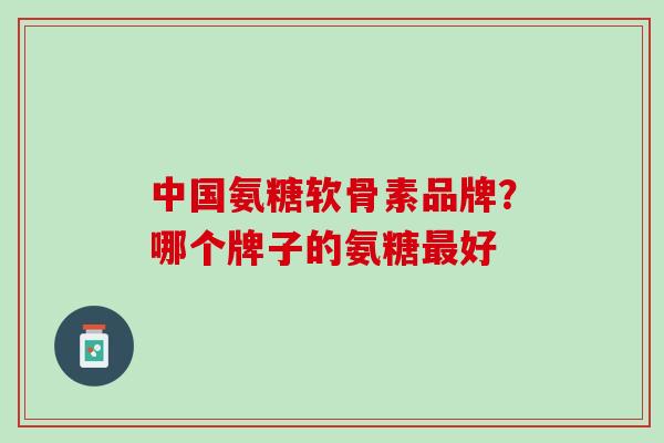 中国氨糖软骨素品牌？哪个牌子的氨糖最好