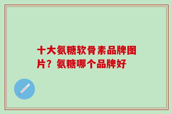 十大氨糖软骨素品牌图片？氨糖哪个品牌好