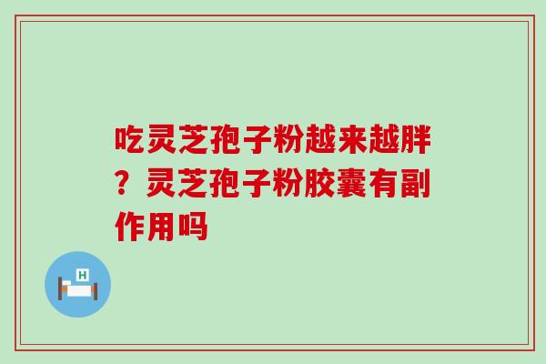 吃灵芝孢子粉越来越胖？灵芝孢子粉胶囊有副作用吗