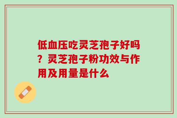 低血压吃灵芝孢子好吗？灵芝孢子粉功效与作用及用量是什么
