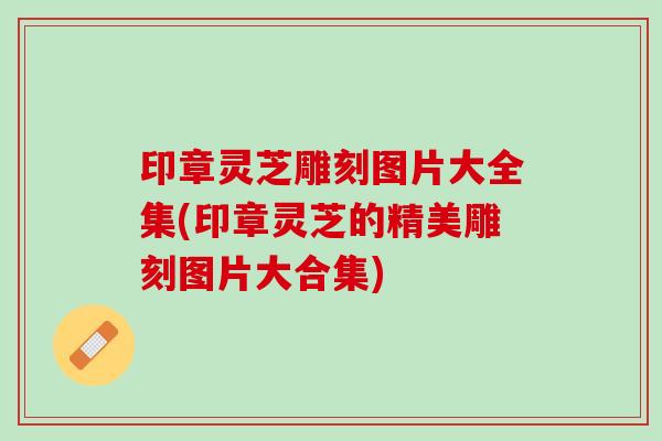 印章灵芝雕刻图片大全集(印章灵芝的精美雕刻图片大合集)