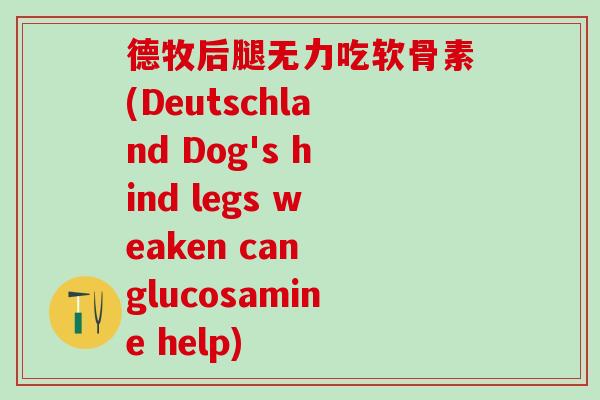 德牧后腿无力吃软骨素(Deutschland Dog's hind legs weaken can glucosamine help)