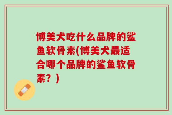 博美犬吃什么品牌的鲨鱼软骨素(博美犬最适合哪个品牌的鲨鱼软骨素？)